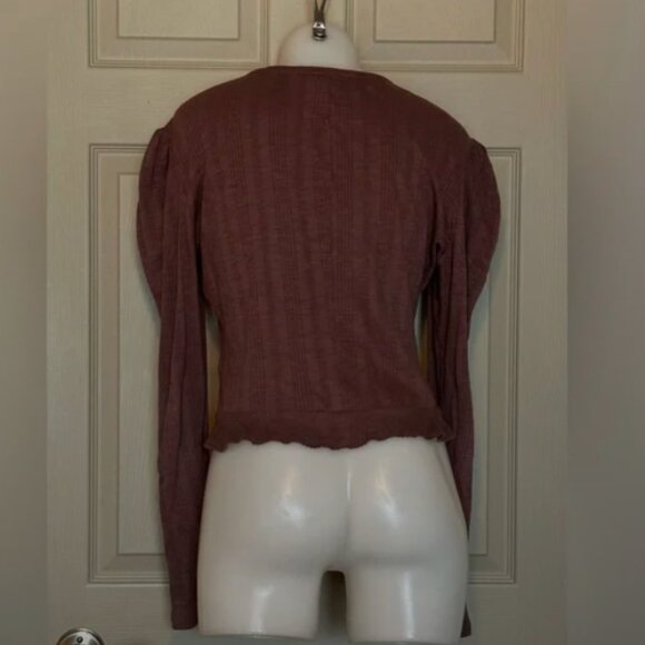 🍄 50% OFF - Brown-Mauve Button-Up Women's Top - Picture 7 of 9